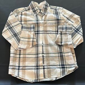 Rockies Tan and Blue Casual Button Down Shirt